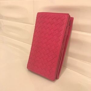 Bottega Veneta pink wallet